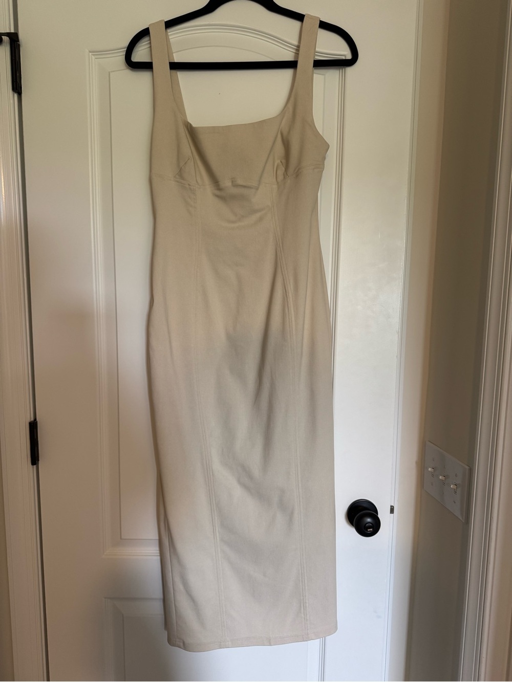 Astr Cream Sleeveless Midi Dress